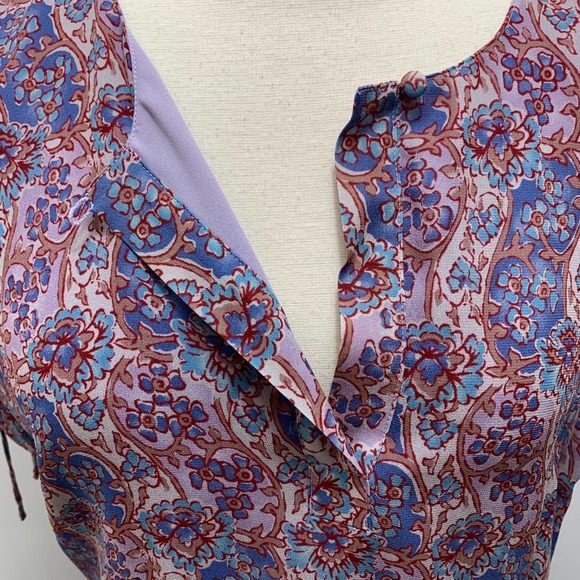 Frye NWT Violet Dusk Printed Ruched Dress, Size Small but runs big - Picture 12 of 16